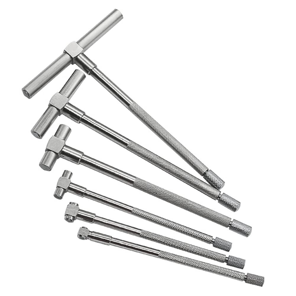 Set di Calibri Telescopici da 8-150 Mm (5/16 Pollici-6 Pollici) 6 Pezzi Calibri Interni per Fori per Misurazioni All'Interno Dei Fori