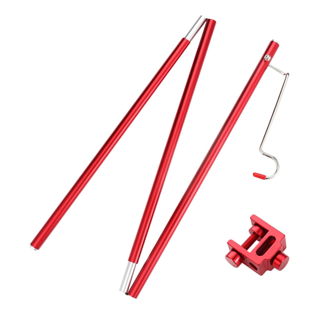 BESTonZON Folding Light Pole Stand for Outdoor Camping Picnic Hiking Lightweight Aluminum Alloy Table Lantern Holder Stable Portable Lamp Stand for Travel Fishing Activities