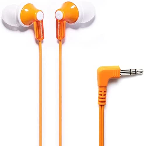 Panasonic ErgoFit In-Ear Earbud Headphones RP-HJE120-D (Orange) Dynamic Crystal Clear