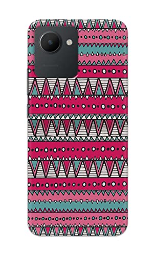 Image of PRINTFIDAA Printed Hard Back Cover Case for Realme C30 | Realme C30s Back Cover (Geometric Vintage Pattern) -1803