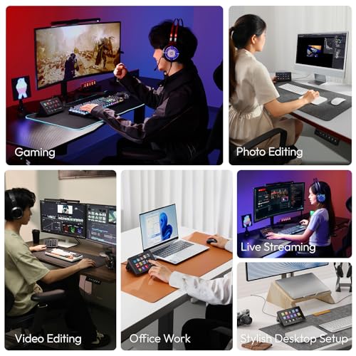 Image of ULANZI Stream Controller Macro Keyboard D200 U-Studio Macro Pad 14 LCD Keys | 13 Customizable Macro Keys Deck to Control Apps and Software, Trigger Actions in OBS, Twitch, YouTube and more, for Mac /PC