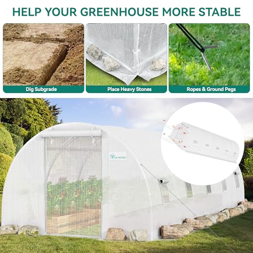 image for YITAHOME 26'x10'x6.5' Greenhouses Heavy Duty Large Greenhouses Walk in