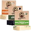 Dr Squatch All Natural Bar Soap for Men 3 Bar Variety Pack Pine Tar Cedar Citrus and Cool Fresh Aloe