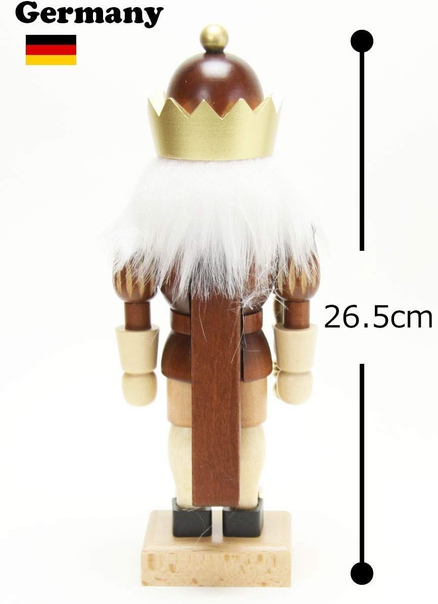 Christian Ulbricht Collectible Wooden Nutcracker - King (Natural and Gold)