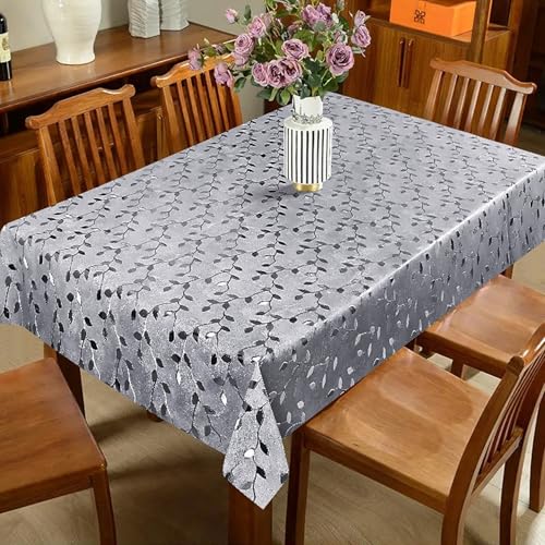 Image of Dakshya Industries PVC Waterproof Withoutlace Dining Table Cover (Size - 54X78 Inch) Rectangle 6 Seater Heat Rasistant, Chang A1