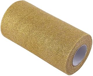 Glitter Tulle Rolls, 6 by 25 Yards Sequin Tulle Netting Fabric Tulle for Tutu Skirts Sewing Birthday Wedding Party Decoration (D19 Wine red + Crimson Onion)