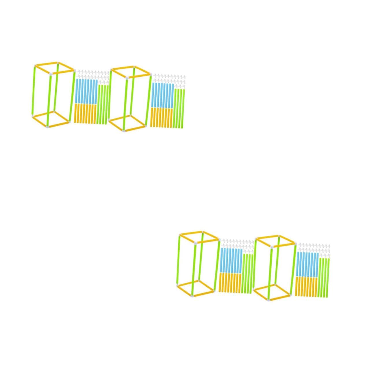 BCOATH 2 Sets Geometry Model Building Toys Learning Pipe Tube Toy Building Construction Toys Childrens Toys Straw Construction Toy Kid Toys Straw Builders Toys Tube Toys