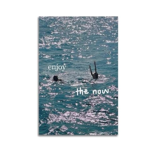 Poster Enjoy The Now OKAHYS affiche motivation bien etre maison