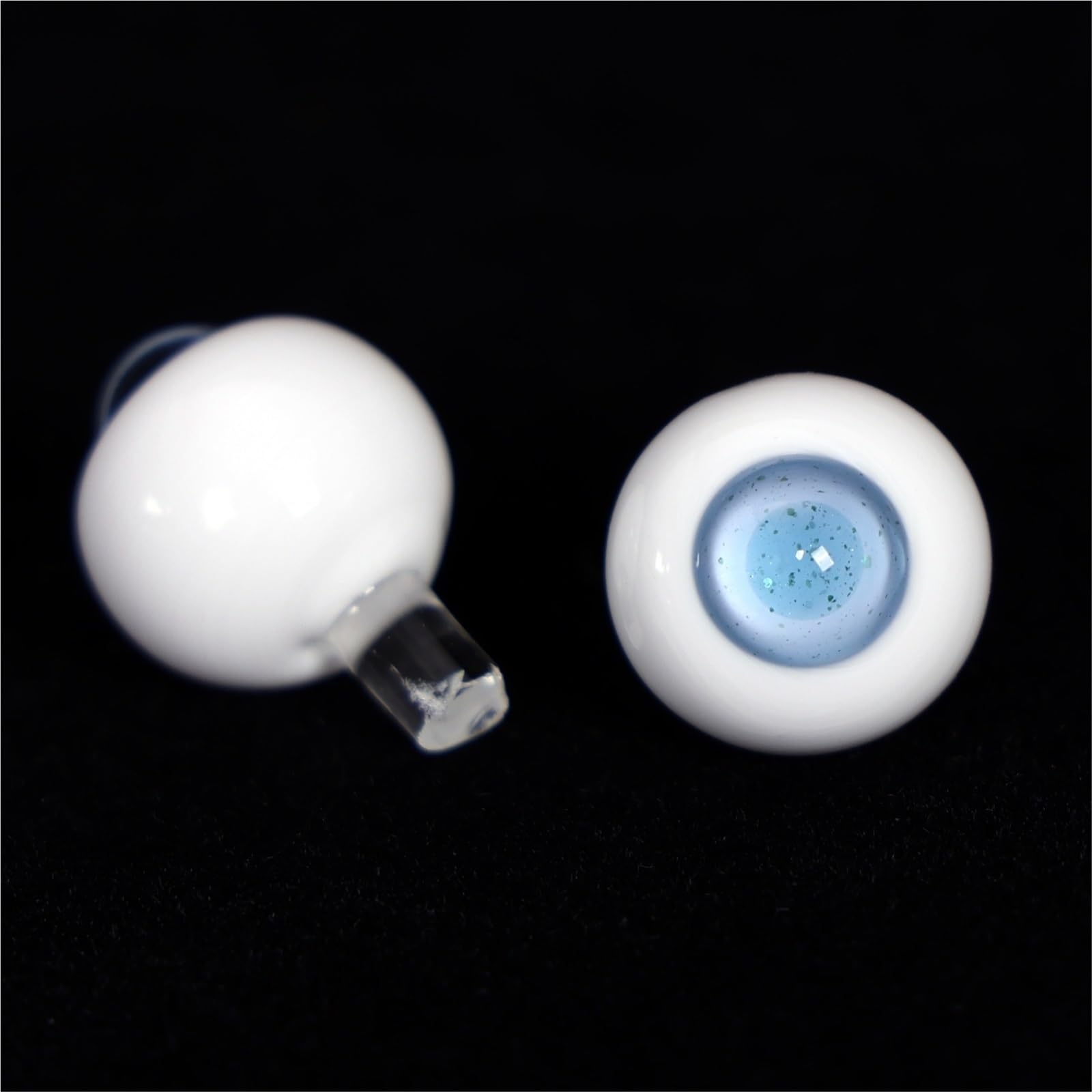 Jkuha One Color Bjd Glass Eye, 12/14/16/18Mm Turquoise Blue Glitter Light Pupil Eyeball For 1/3 1/4 1/6 Bjd Doll(16Mm(8-8.5))