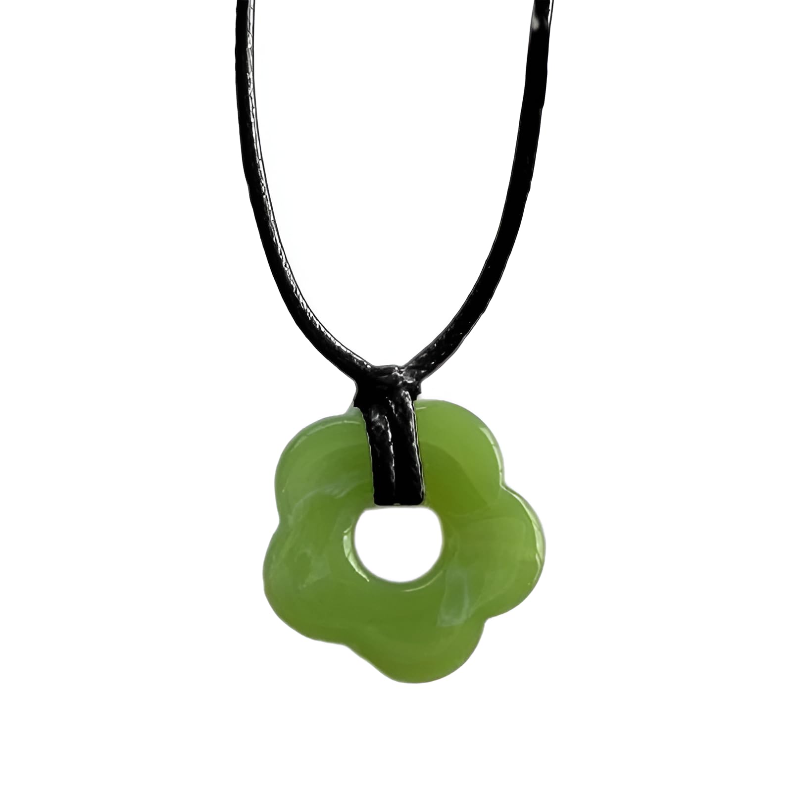 Feng Shui, Gargantilla de Flores de Plata de Ley 925 para Mujeres y niñas, Collar con Colgante Ahuecado, Hermoso Collar,