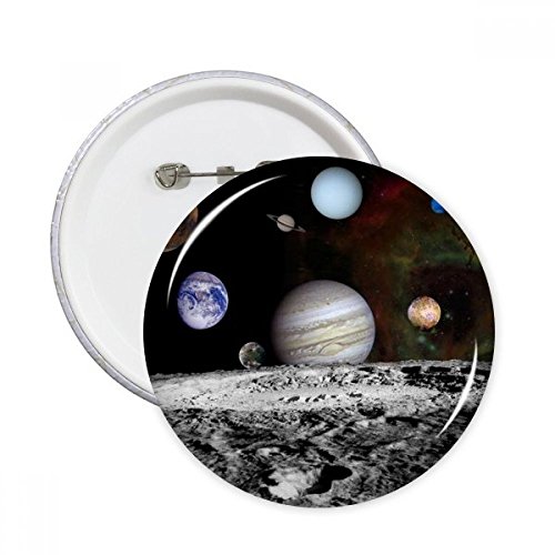 Pins badge univers noir avec de nombreux planètes pour customiser les vêtements de taille XXL