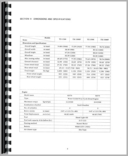 Misc. Tractors Bolens Dsl TX1300F (G154) 4WD Compact Dsl Service Manual