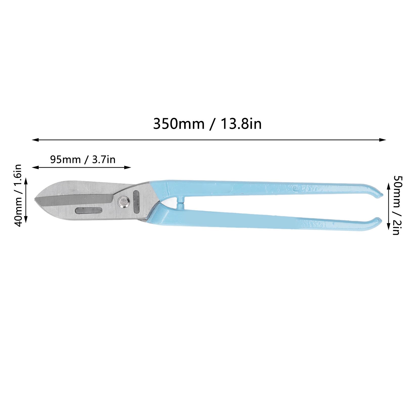 Tijeras de hojalatero de alta resistencia de 14 pulgadas Tijeras de acero de vanadio de metal de corte recto para cortar acero laminado en frío Hoja de acero inoxidable Hie