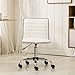 Roundhill Furniture OF1011WH Fremo Chromel Adjustable Air Lift Office Chair in White