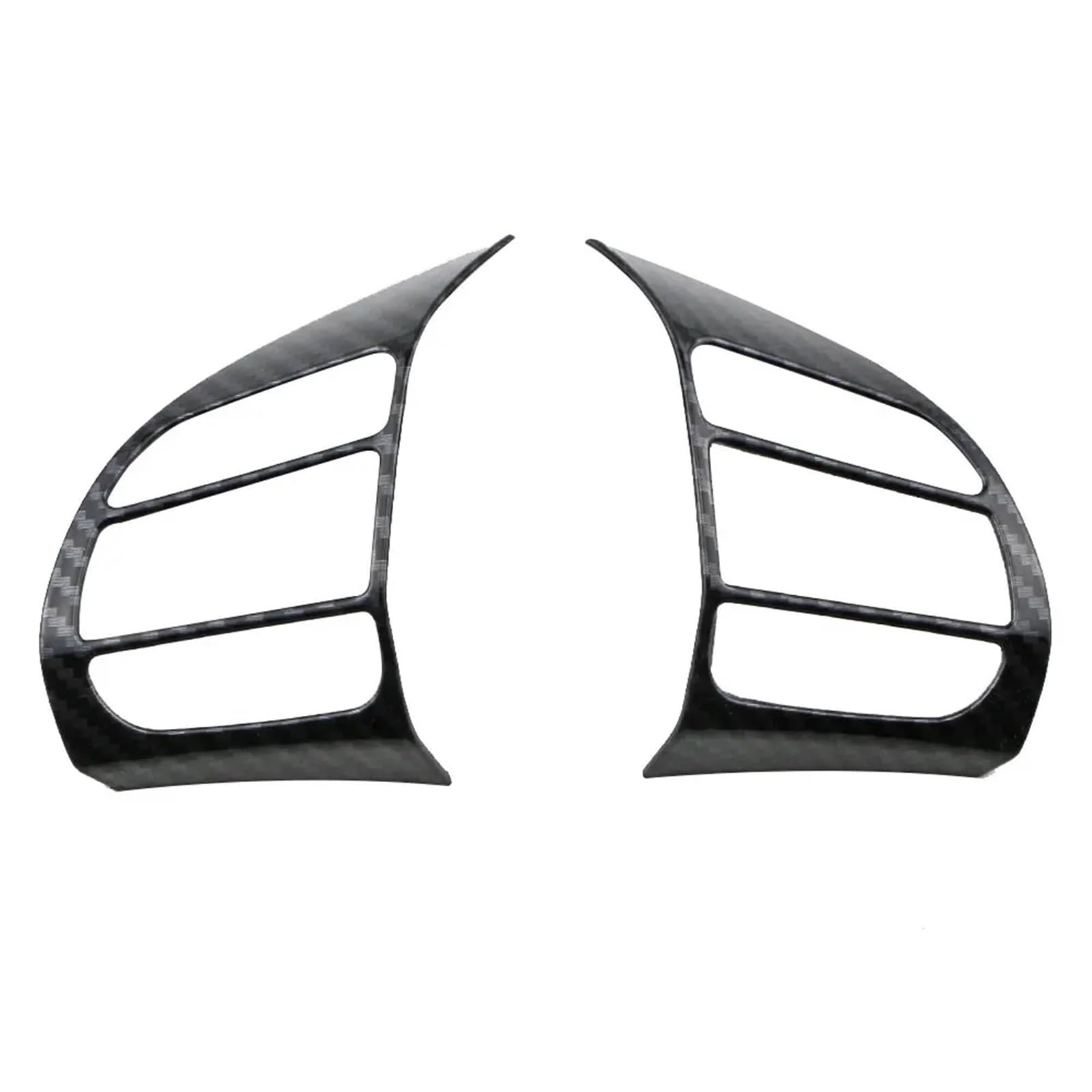 for Hyundai for Kona for Encino for Kauai 2017-2023 SUV Interior Frame Car Sticker 2Piece ABS Steering Wheel Trim Decoration Interior Trim(Carbon Fiber Black)