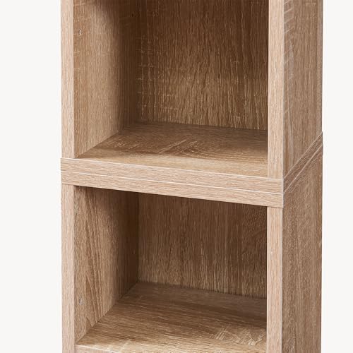 Scaffale A Colonna Tynset Con 10 Scomparti Per Cd Dvd 187X20X17 Cm Effetto Rovere Sonoma [En.Casa] - 6