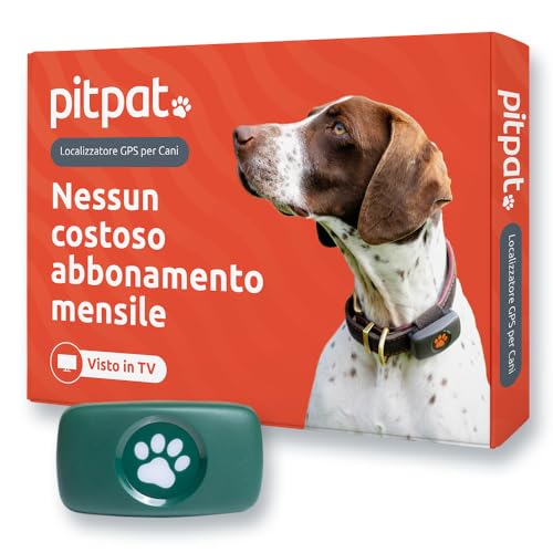 PitPat Localizzatore GPS per Cani - Non Necessita di Abbonamento - Adatto a Ogni Tipo di Cane e di Collare - Localizzazione Satellitare a Raggio Illimitato - Impermeabile al 100% (Verde)