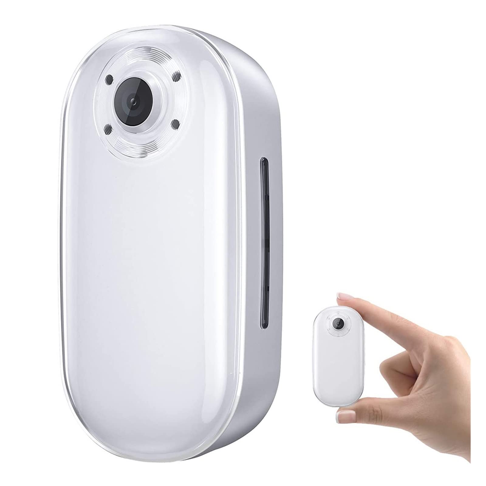 Action Cam, Portachiavi Body Action Camera 4K30FPS 20MP con EIS 2.0 60min Registrazione Video Videocamera for vlogging a Mani libere al rallentatore,All'aperto, Sport, Video