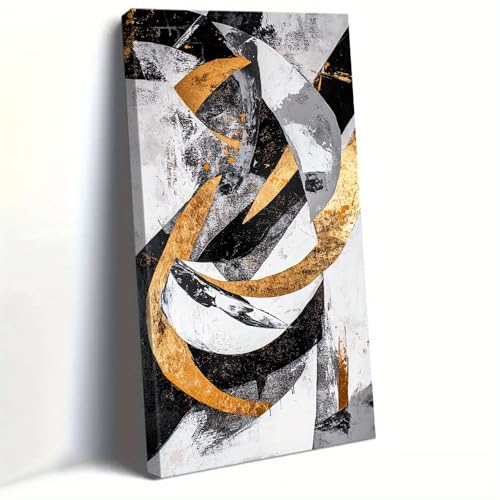 Toile pour salon et chambre, peinture abstraite contemporaine 30x60 cm
