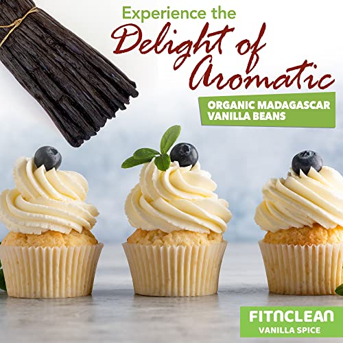 image for FITNCLEAN HERBS AND SPICES 12 Organic Madagascar Vanilla Beans Grade A