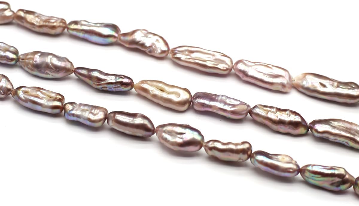 Natural Irregular Cultured Freshwater Pearl Baroque Pearl Beads Loose Bead for DIY Women Pendants Earrings Jewelry Making 14.2 inch
