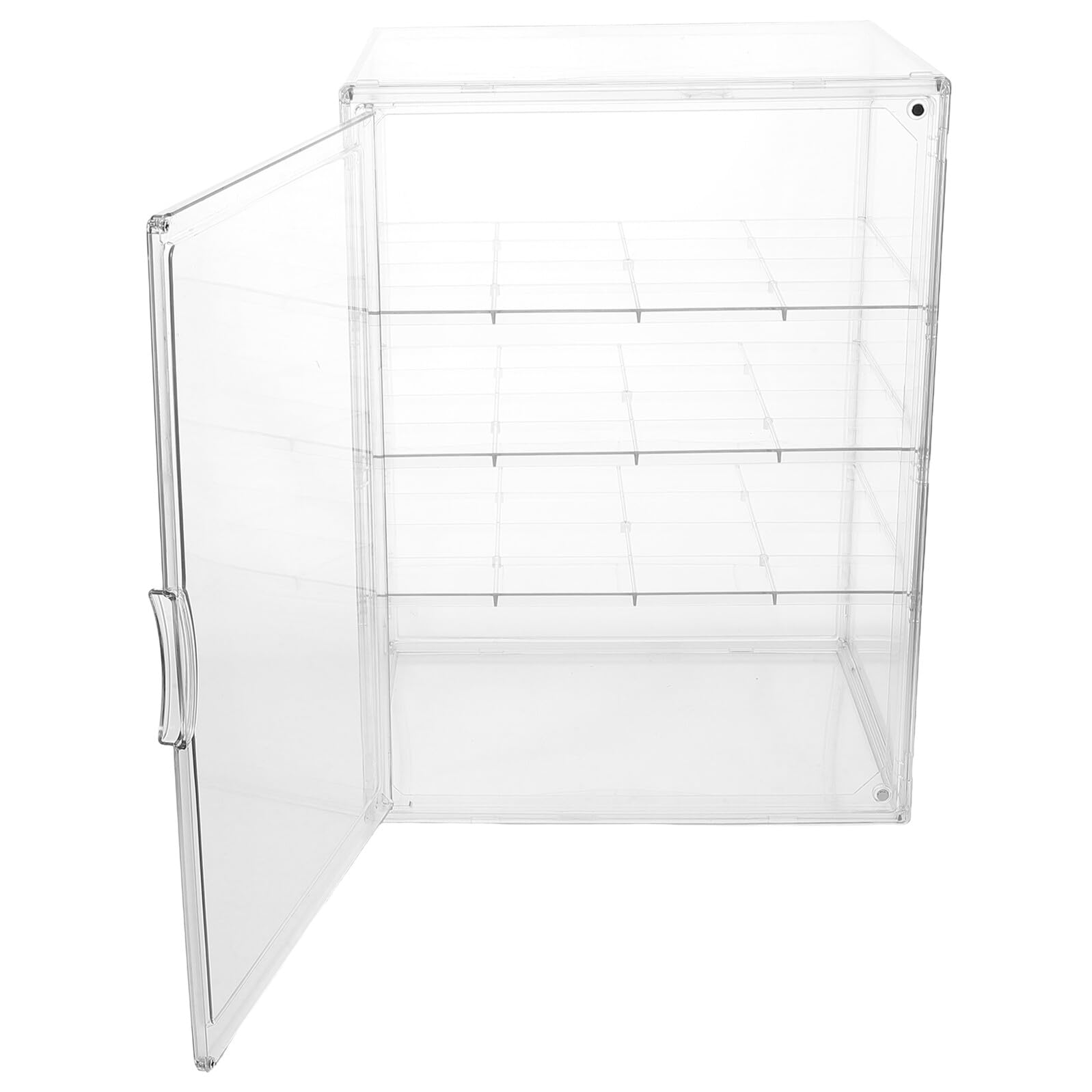 Ipetboom Vetrina per Pane e Pasticceria da Banco Trasparente 4 Ripiani Regolabili in Plastica Smontabile, Contenitore per Prodotti da Forno per Panetteria e Cucina Professionale