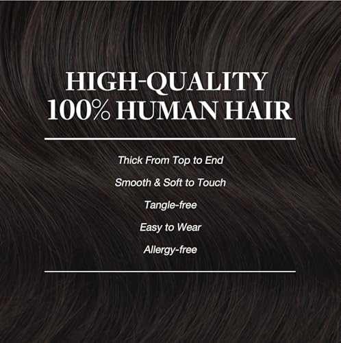 Image of GOO GOO Clip in Hair Extensions Real Human Hair Brown Remy Extensions