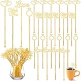 Reallnaive 150 Pcs Wedding Drinks Stirrers Plastic...