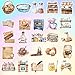 100pcs Cute Kitchen Baking Stickers Realistic Bakery Transparent Recipe Waterproof Food Stickers Pack for DIY Scrapbook Water Bottles,Laptop,Funny Bakery Themed Party Decorations
