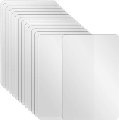 Paquete de 17 manteles individuales de plástico, resistentes al calor, transparentes, para comedor y cocina, 17 x 11 pulgadas