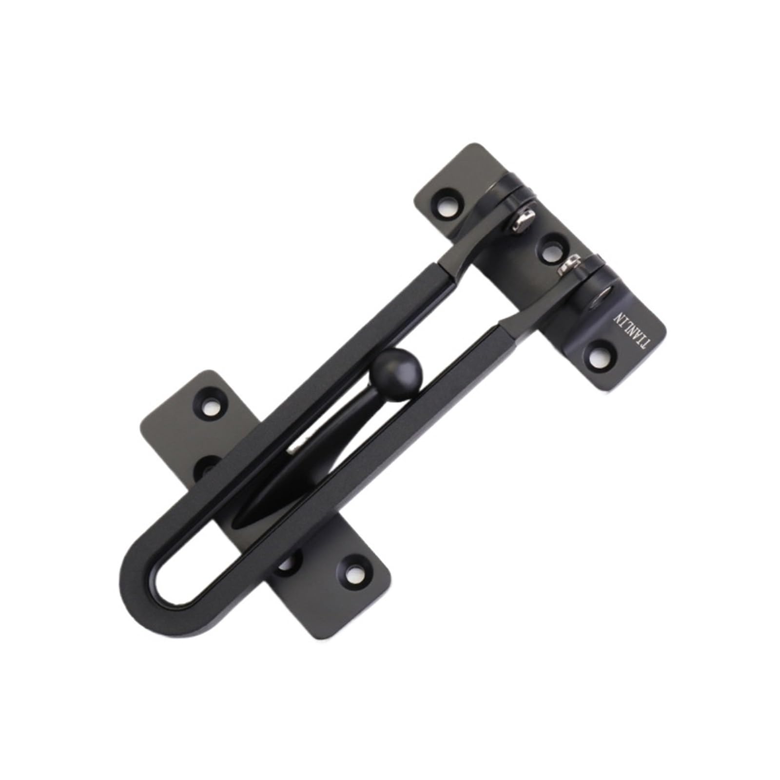 2 cierres de seguridad for puerta corrediza aleación zinc con pestillo sólido y hebilla silenciosa Para Puertas(Black)