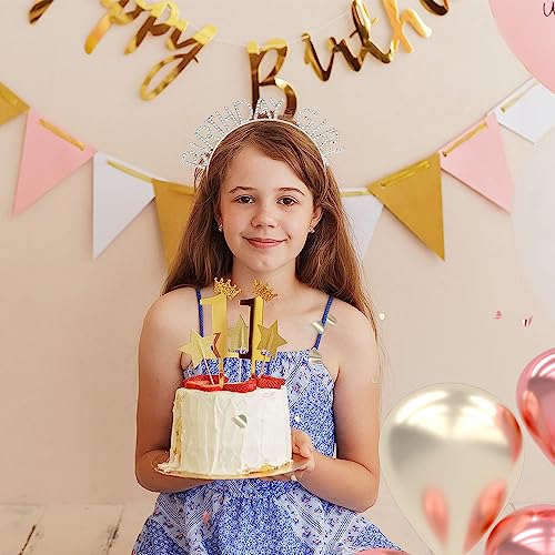 Vzxmka Birthday Headbands For Women Birthday Silver White Tiaras And Crowns For Women Girls Christmas Birthday Party Decorations Happy Birthday Princess Crown Rhinestone Happy Birthday Accessories Crown thumb #1