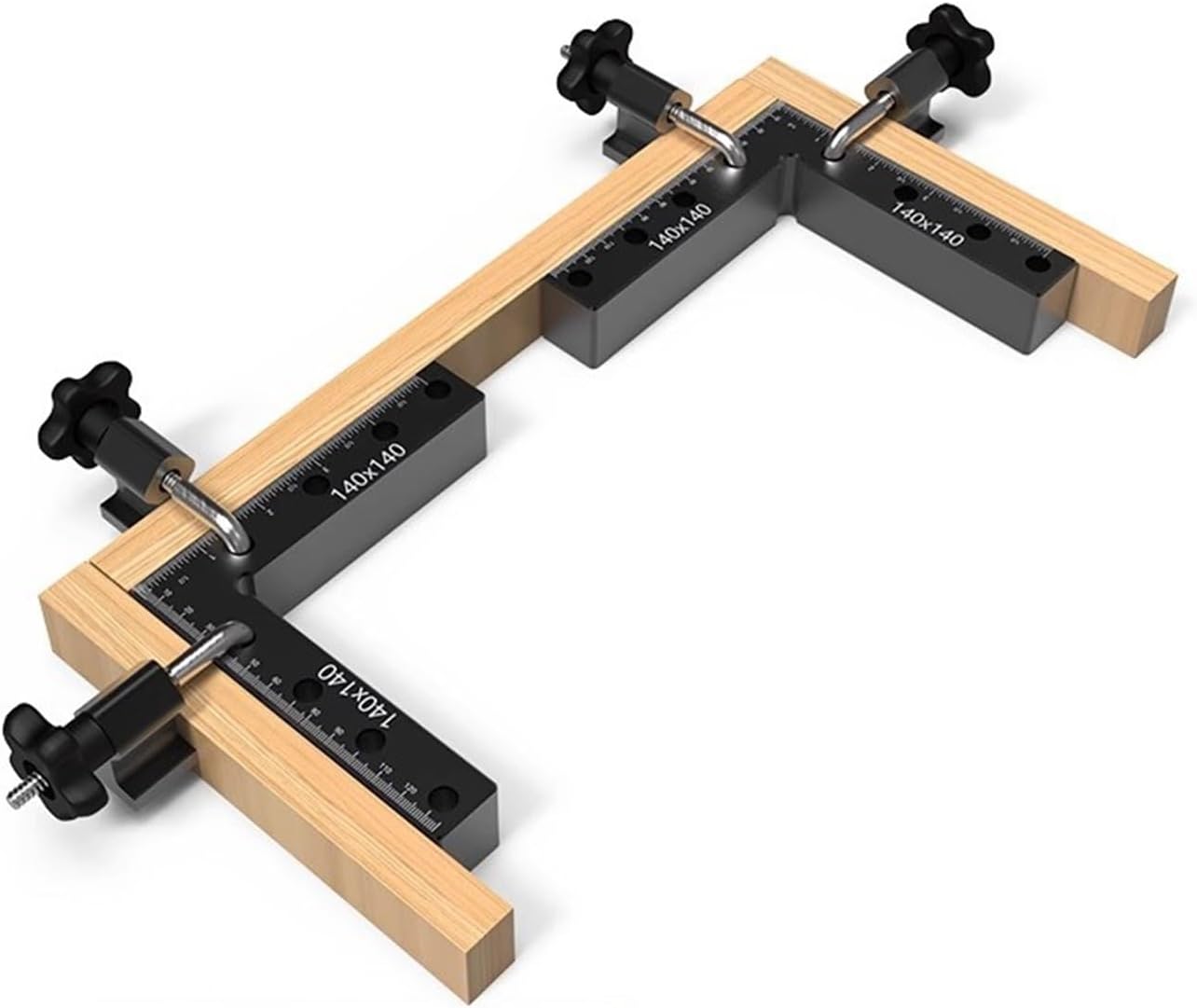 Woodworking Puzzle Fixed Square Ruler, L, Aluminum Alloy Right Angle Positioning,Practicality