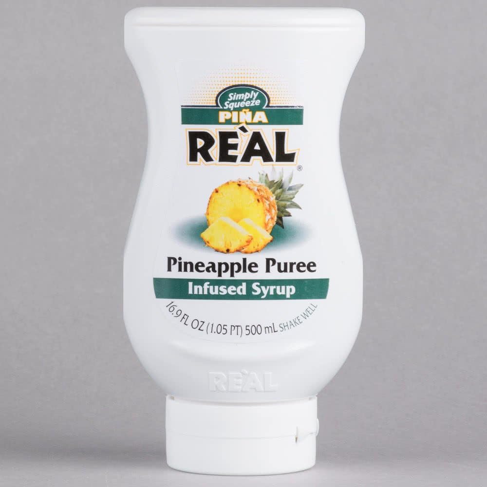 Simply Squeeze-Pineapple Real-Puree Infused Syrup 16.9 Oz.