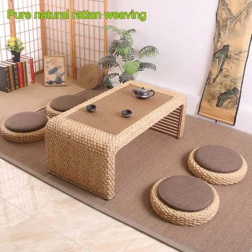 Table basse en rotin naturel compacte pour optimiser les petits salons et balcons - 5