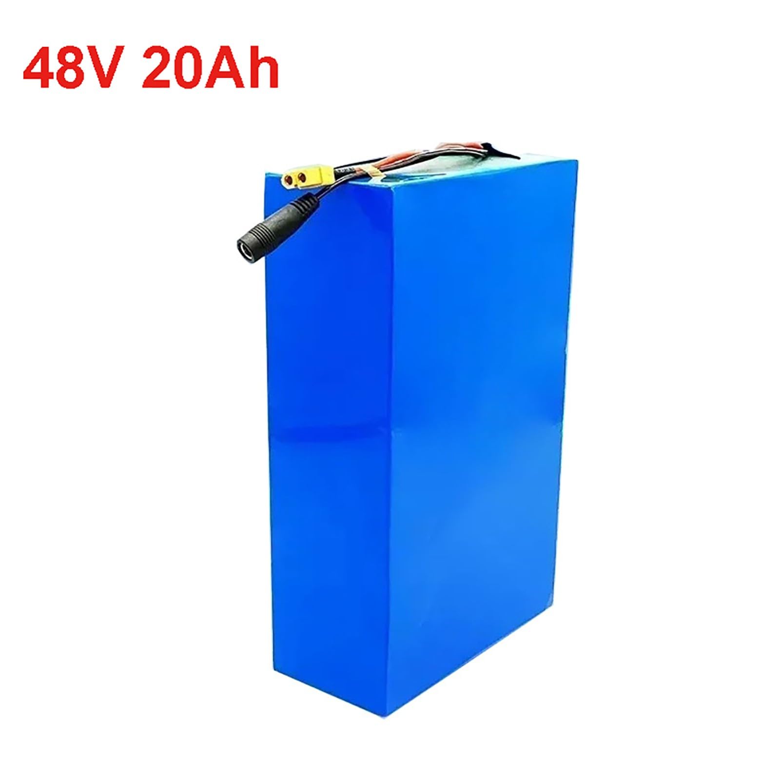 Batteria al litio da 48 V, batteria agli ioni di litio da 20 Ah, batteria ricaricabile da 48 V, batteria rimovibile, adatta per motori da 200-500 W, caricabatterie incluso. 48V 20Ah,XT60+DC