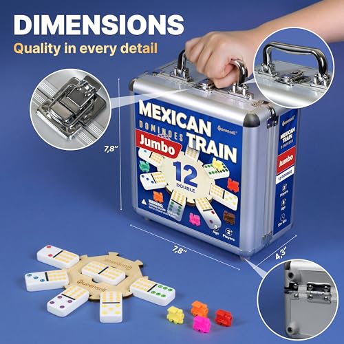 Set de Dominó Jumbo Doble 12 Queensell con Soportes miniatura 4