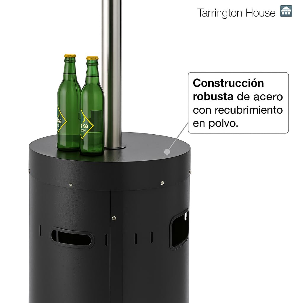 Tarrington House Estufa de gas Seta para exterior GPH3000, 76 x 218 cm, gris
