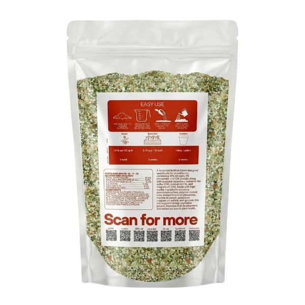 Old Cobblers Farm™ Wicked Growth Strawberry Fertilizer - Enhances Soil Health & Berry Yield - Slow-Release Nutrients for Robust Growth-for Home Gardens (5 lbs | 10 lbs | 15 lbs | 20 lbs) (20lbs)