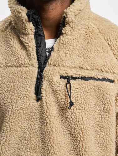 Individual Wear Men's Teddy Fleece Cold-Weather Outdoor Quarter Zip Jacket with Chin Guard & Wind Protection Strip4