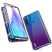 Produktbild Kompatibel für Xiaomi Redmi Note 8T Hülle,Stark Magnetische Adsorption Metallrahmen Flip Handyhülle 360 Grad Komplett Schutzhülle Vorne und Hinten Gehärtetes Glas Transparente Cover,Blau