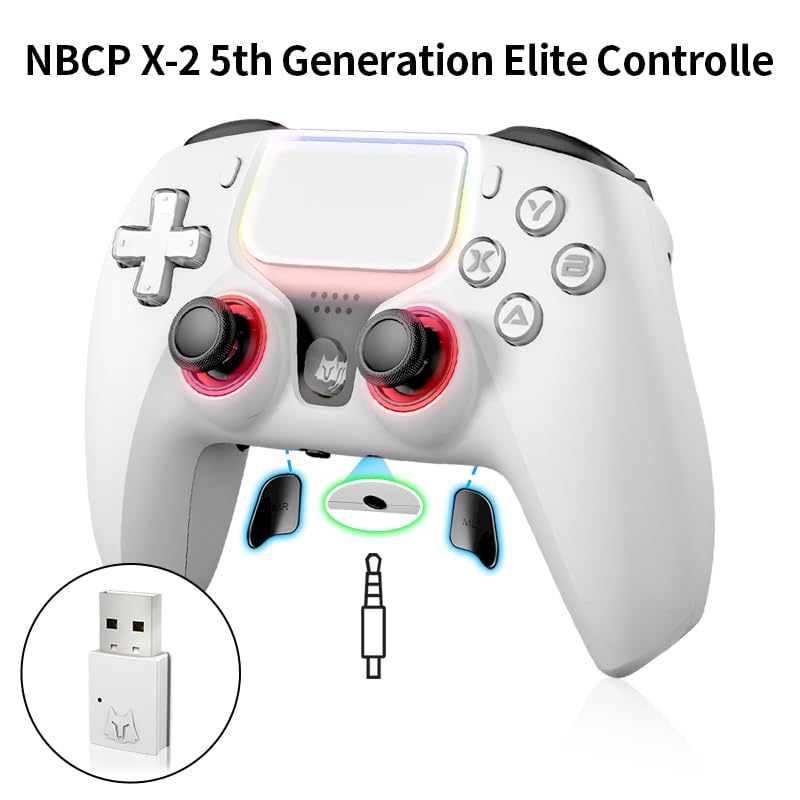 NBCP X-2 Wireless Gaming-Controller, Elite-Controller, für PS4/PS3/PC/iOS/Android/Switch/Switch 2 Plattformen.