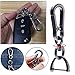 Imeisuit 2 Sets Car Keychain car key clip Quick-Release Horseshoe Shape D-Ring Key Fob Holder with Round Carabiner Keychain