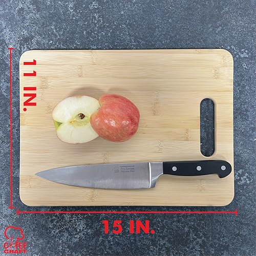 Tabla de cortar Chef Craft classic bambú 11 x 15 pulg miniatura 4