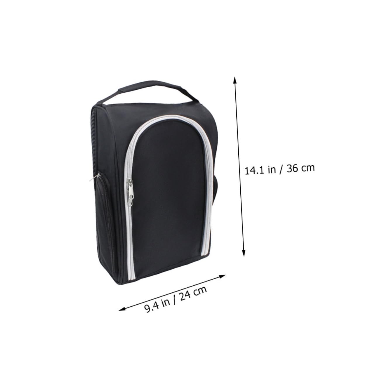 Borsa Portascarpe da Golf in Nylon Nera, Contenitore per Paio