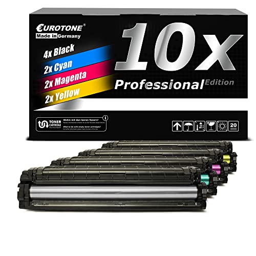 Toner Samsung CLT-504S Eurotone lot de 10 cartouche imprimante CLP-415NW CLP-415N noir couleur