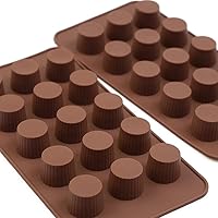 Vista 3 de homEdge Molde de chocolate de 15 cavidades, juego de 4 moldes de silicona antiadherentes de grado alimenticio para bombas de grasa cetogénicas