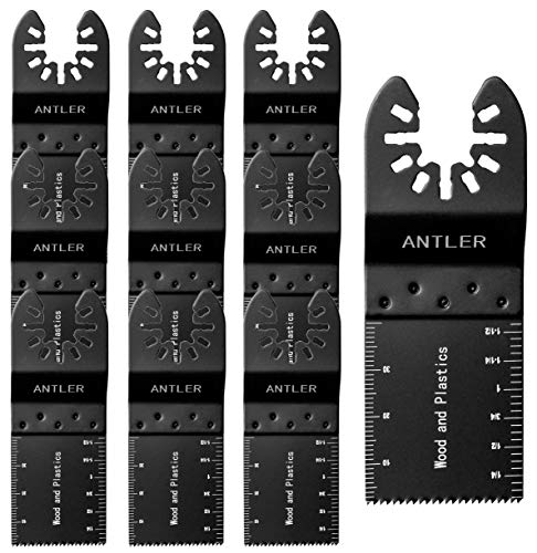 10 x 35 mm Geweih-Klingen für Dewalt Stanley Worx F30 Erbauer Black & Decker oszillierendes Multitool-Zubehör QAB35WB