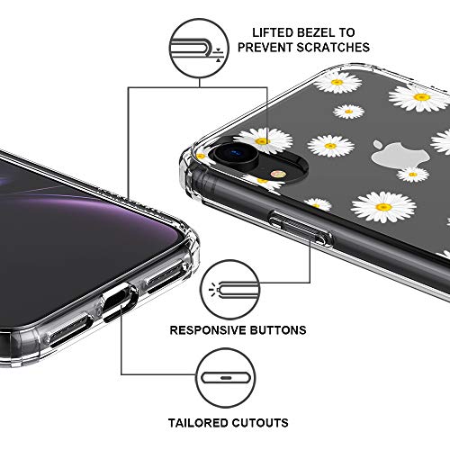 Mosnovo Compatible For Iphone Xr Case, Clear Daisy Floral Flower Pattern Print Design Girl Women With Transparent Tpu Bumper Protective Hard Back Case Cover For Iphone Xr #TOP4