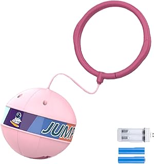 Dolphome Glowing Bouncing Ball Bouncy Balls Space Bouncy Balls,Kids Tattoos Bouncy Balls Keychains,Flashing Jump Ring Glowing Jumping Ball Skip Ball,Skip Ball Ankle Skip Ball Indoor Outdoor Toy (PINK)